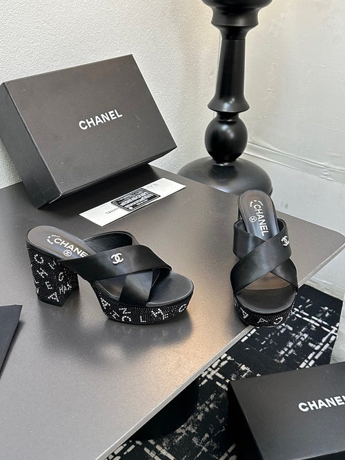 CC Calfskin Platform Sandal