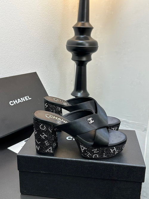CC Calfskin Platform Sandal