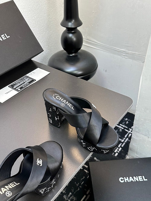 CC Calfskin Platform Sandal