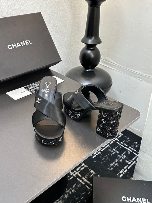 CC Calfskin Platform Sandal