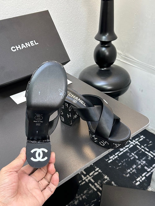 CC Calfskin Platform Sandal