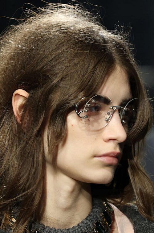 Prada Aurelia Stud Rimless Sunglasses