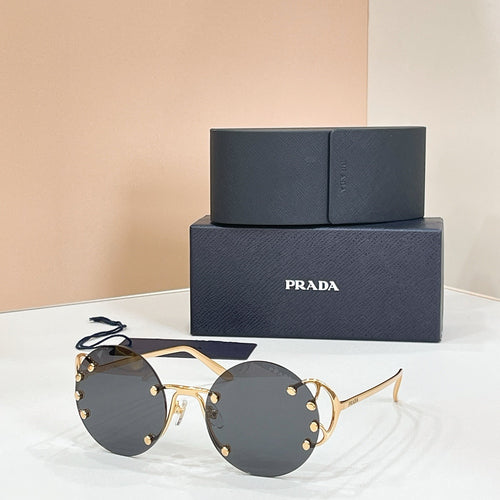 Prada Aurelia Stud Rimless Sunglasses