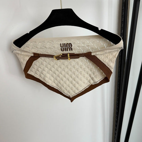 Miu Muse Quilted Knit Mini & Bandana Set