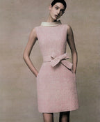 Curiel — “Hepburn Reverence” Flocked Jacquard Mini Dress