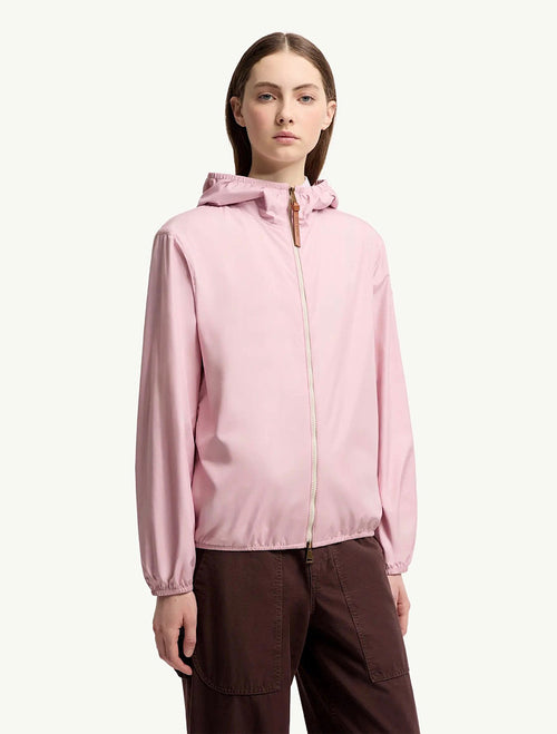 Moncler “Fegeos” Rosé Airlight Hooded Jacket