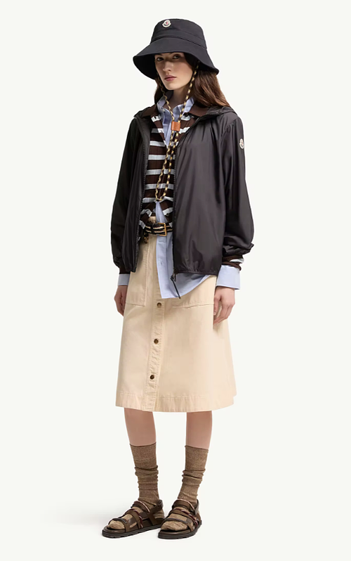 Moncler “Fegeos” Noir Airlight Hooded Jacket