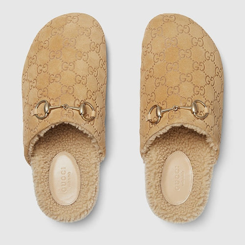 GG Shearling Mules