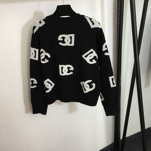 Dolce & Gabbana Oversized Monogram Knit Sweater