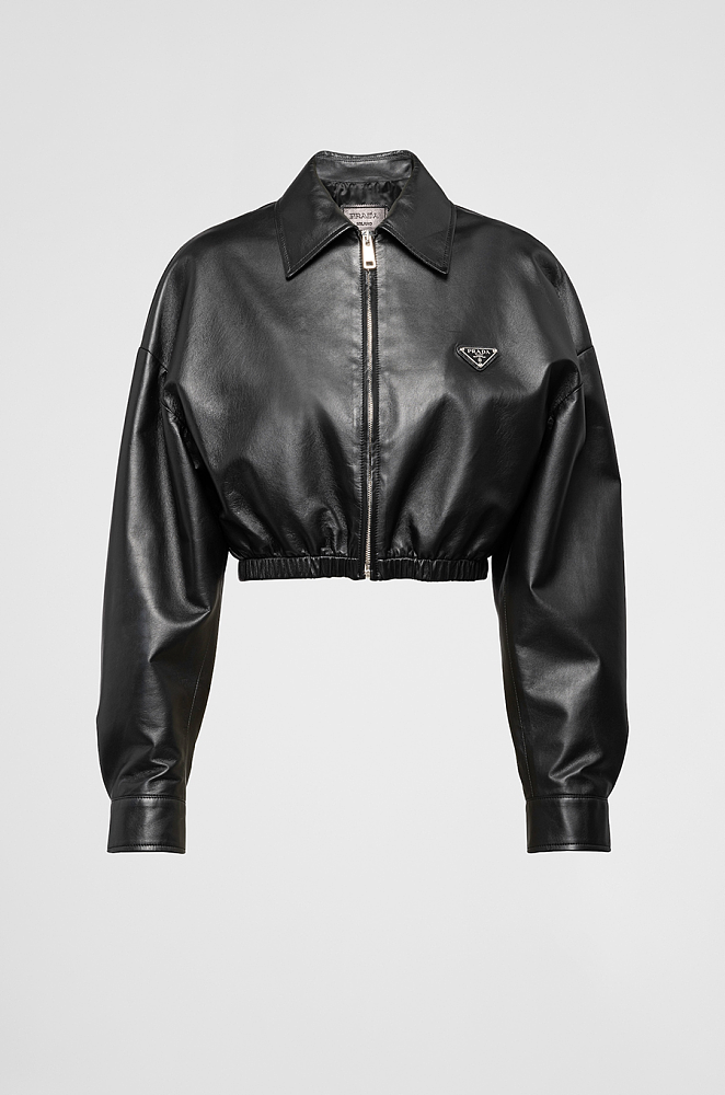 Prada Cropped Leather Jacket – LUXE LIVING FASHIONS