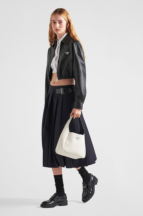 Prada Cropped Leather Jacket