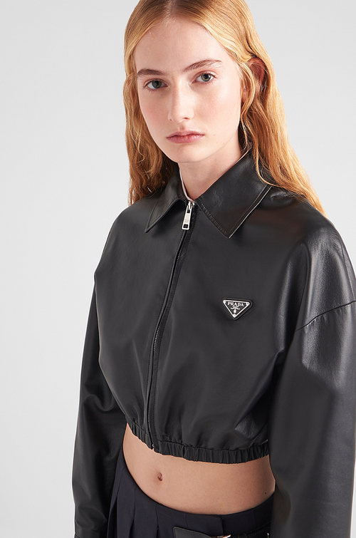 Prada Cropped Leather Jacket