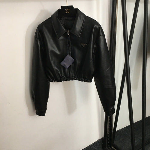 Prada Cropped Leather Jacket