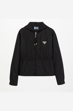 Prada-Inspired Nylon Hooded Windbreaker Jacket