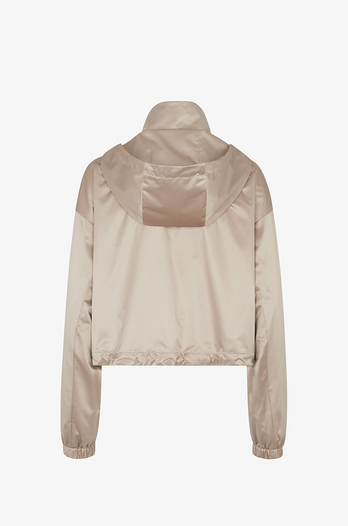 Fendi Roma Satin Logo Hooded Jacket