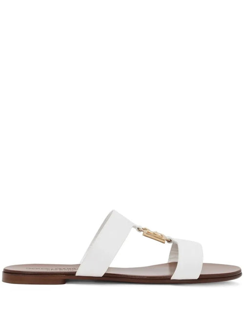 Dolce & Gabbana Bianca Logo Slide Sandal