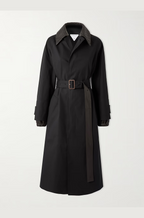 Bottega Veneta Woven-Collar Belted Trench Coat