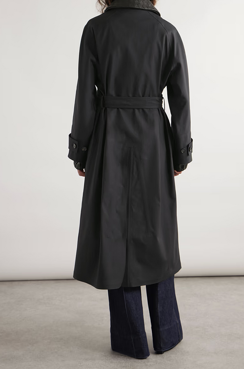 Bottega Veneta Woven-Collar Belted Trench Coat