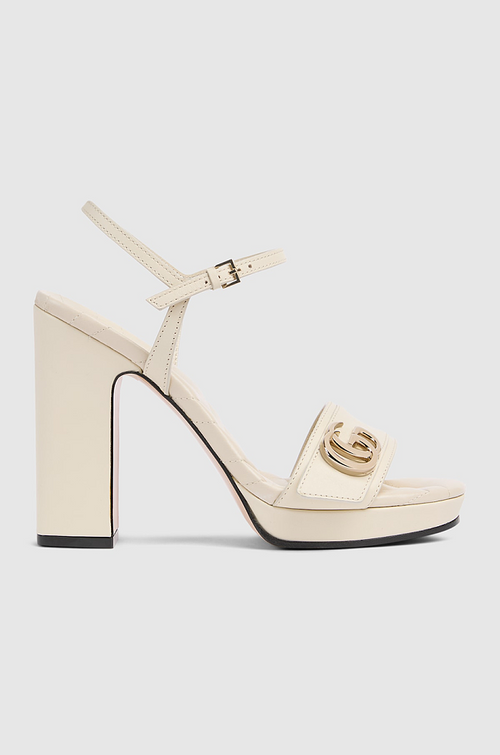 Gucci “Ivory Échelon” Platform Sandal