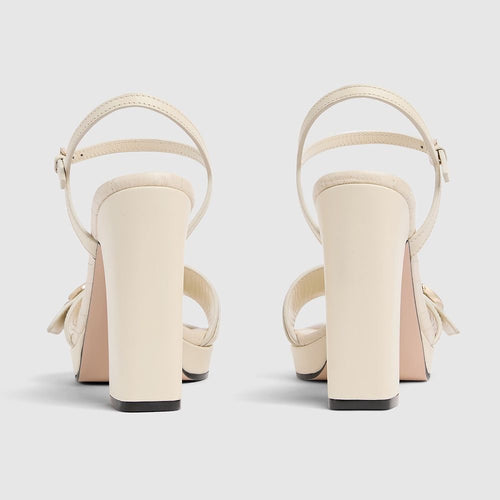 Gucci “Ivory Échelon” Platform Sandal
