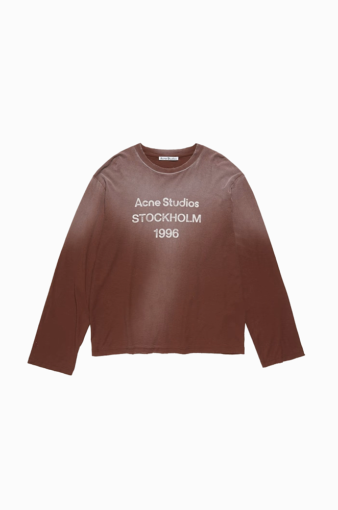Acne Studios STOCKHOLM 1996 ロングスリーブTシャツ Acne Studios “Stockholm 1996” Long-Sleeve Logo T-Shirt – LUXE