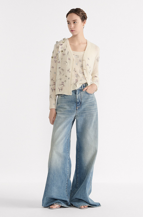 Christian Dior Butterfly Embroidered Knit Cardigan