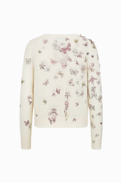 Christian Dior Butterfly Embroidered Knit Cardigan