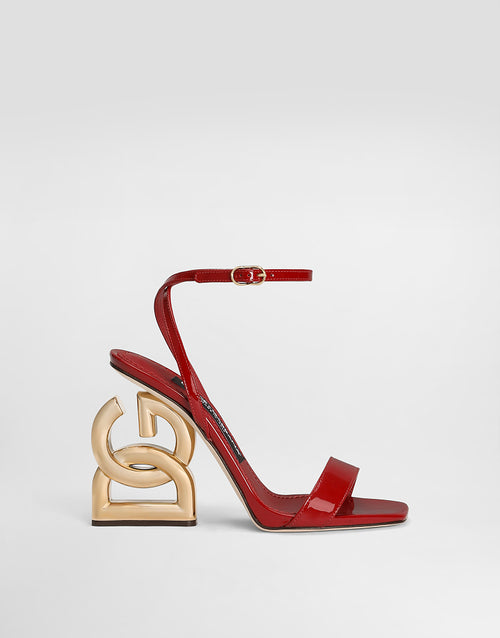 Dolce & Gabbana “Imperial Rosso DG” Sculptural Heel Sandal