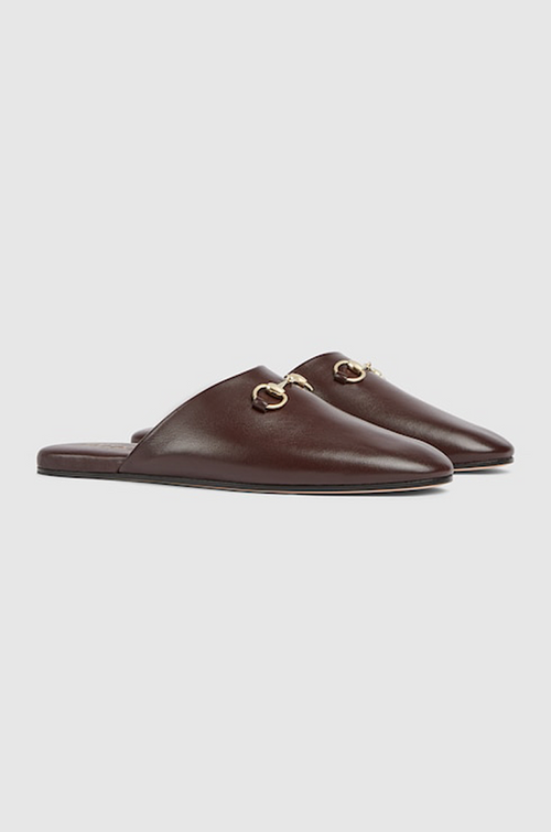 Gucci Horsebit Leather Mules in Dark Brown (36–42)