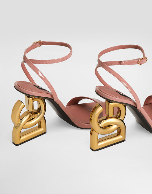 Dolce & Gabbana “Rose Élégance DG” Sculptural Heel Sandal