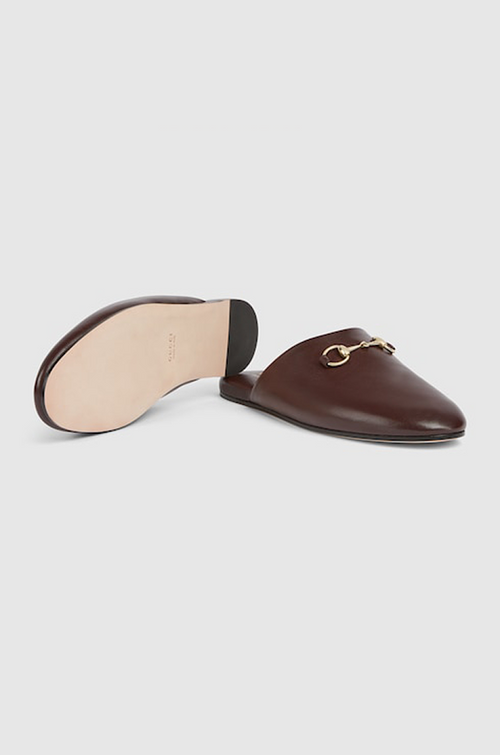 Gucci Horsebit Leather Mules in Dark Brown (36–42)