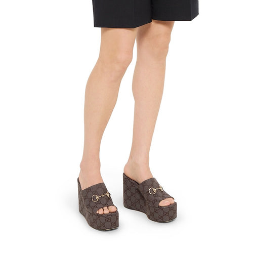 Gucci “Noir Monogram Ascend” Platform Mule