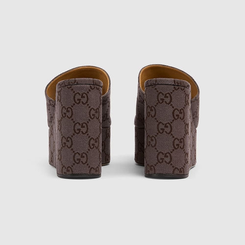 Gucci “Noir Monogram Ascend” Platform Mule