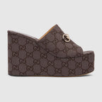 Gucci “Noir Monogram Ascend” Platform Mule