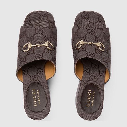 Gucci “Noir Monogram Ascend” Platform Mule