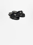 Chanel Noir Voile Bow Slides