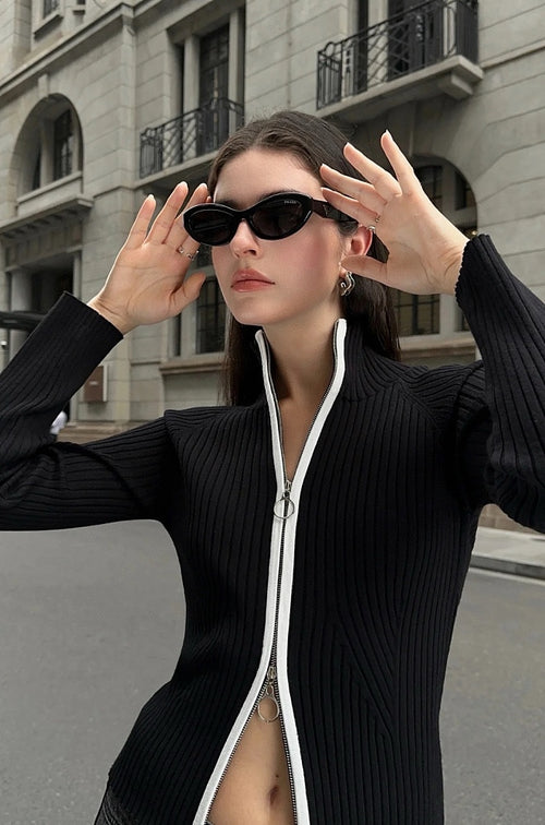 PRADA Oval Acetate Statement Sunglasses