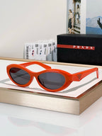 PRADA Oval Acetate Statement Sunglasses