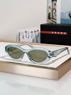 PRADA Oval Acetate Statement Sunglasses