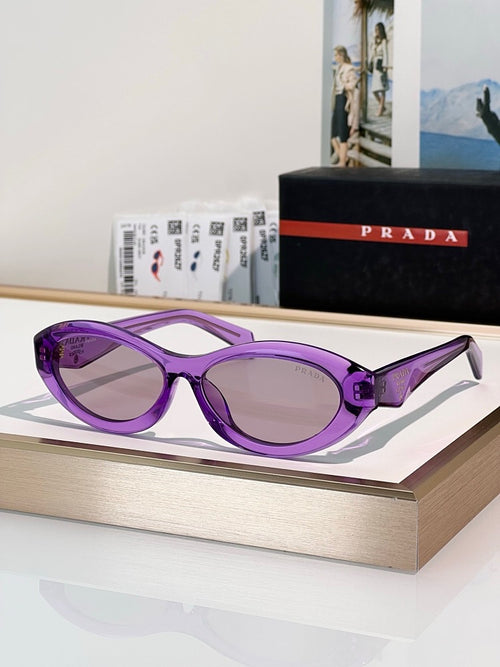 PRADA Oval Acetate Statement Sunglasses