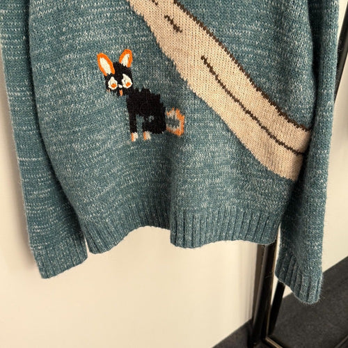 LOEWE “Camino de Nubes” Intarsia Landscape Knit Sweater