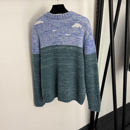 LOEWE “Camino de Nubes” Intarsia Landscape Knit Sweater