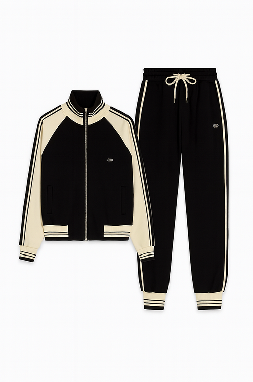Celine Contrast Trim Luxe Tracksuit Set
