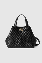 Gucci GG Marmont Black Matelassé Leather Tote