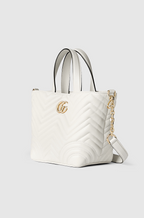Gucci GG Marmont Matelassé Leather Tote in White