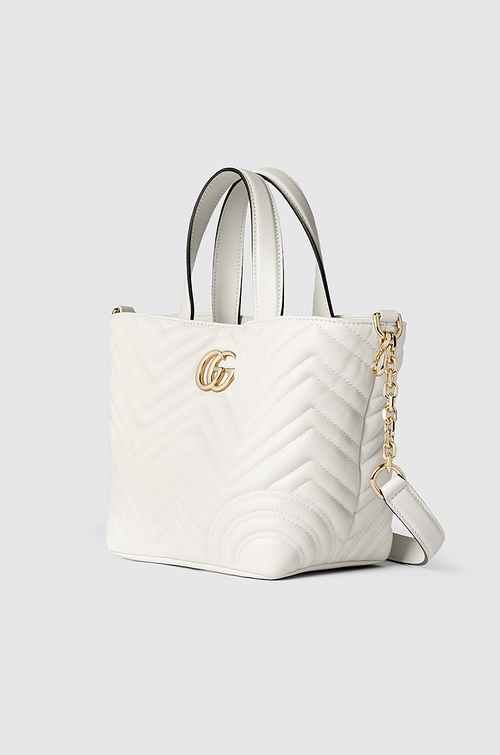 Gucci GG Marmont Matelassé Leather Tote in White