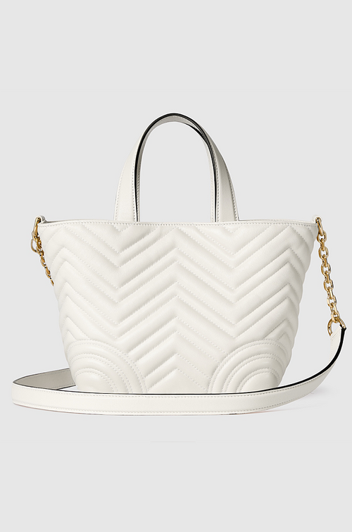 Gucci GG Marmont Matelassé Leather Tote in White