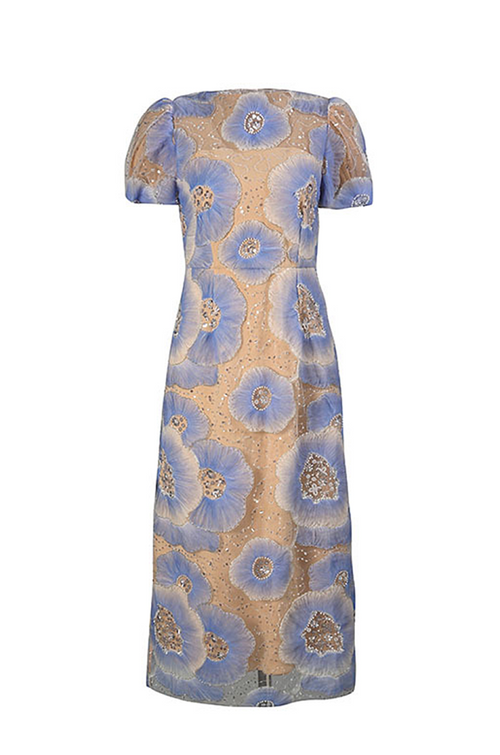 Fiorenza Bloom Embellished Midi Dress