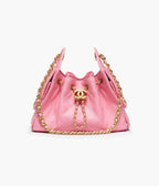 Chanel 25 Mini Handbag – Quilted Drawstring Chain Bag in Rose