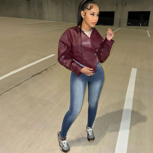 Rouge Vino Asymétrique Jacket